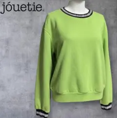 jouetie ジュエティ ネックロゴスウェット プルオーバー ライムグリーン