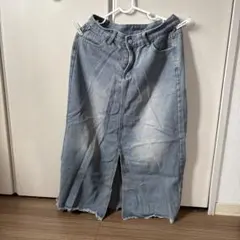 デニム スリット ロングスカート