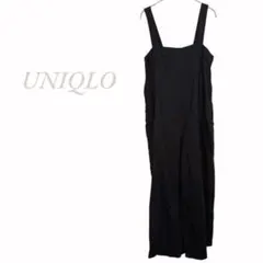 【UNIQLO】サロペット オーバーオール ワイドストレート 肩紐調節可能