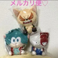 僕のヒーローアカデミア アニマルぬいぐるみ 緑谷出久＆爆豪勝己＆轟焦凍 3種