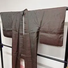 道中着　洗える着物　縦縞　グラデーション　ブラウンカラー　着物　017tz 道中着 洗える着物 縦縞 グラデーション ブラウンカラー 着物 017tz