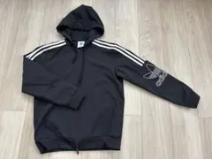 adidas フード付きパーカー 黒
