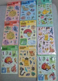 韓国ダイソー ポケモンシール9枚セット