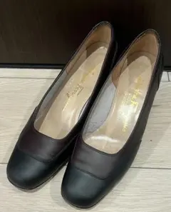 サルバトーレフェラガモ シンプル パンプス ブラック 22.5cm