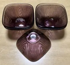 紫色 ガラスボウル 5個セット 曽我ガラス