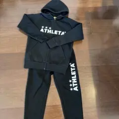 ATHLETA フード付きスウェットセット 140 ブラック