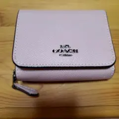 COACH ピンク 三つ折り財布