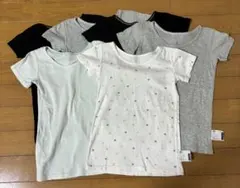 UNIQLO 半袖コットンフライスインナー110cm 6枚セット