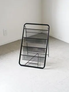 90's ミニマル マガジンラック/収納 モダン スチール メッシュ