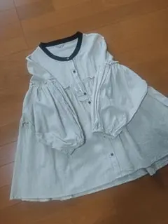 SM2 配色ギャザーブラウス