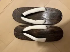 木製ダークブラウン下駄