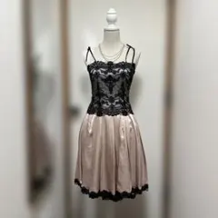 新品　黒と薄ピンクのレースドレス¥39000→9800結婚式　お呼ばれ　2次会