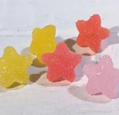 星型グミの樹脂ピアス♡