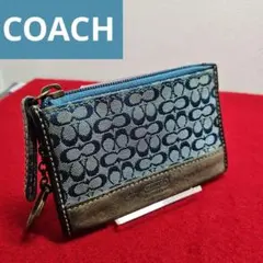 COACH コーチ キーケース・コインケース ブルーシグネチャー