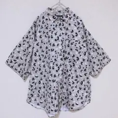 ニコアンド 半袖シャツ 総柄 アニマルプリント サイズ3