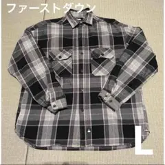 【美品】 FIRST DOWN 長袖ネルシャツ Lサイズ