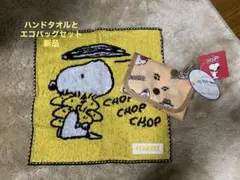 スヌーピー　ハンドタオルとエコバッグセット