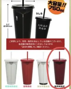 スシロー✖︎ハイキュー　コラボストロー付きドリンクカップ