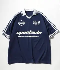 サッカーデザイン半袖Tシャツ ゲームシャツ オーバーサイズ