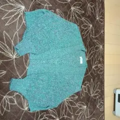 OPAQUE.CLIP 緑色系ニットカーディガン