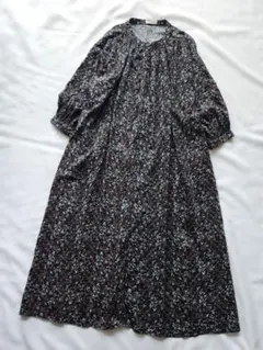 サマンサモスモス　花柄　総柄　ボタニカル　ロングワンピース