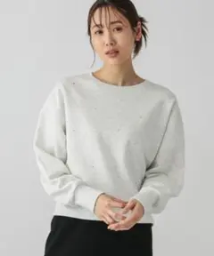 グローバルワーク 乾きやすい起毛ビジュー スウェット トレーナー