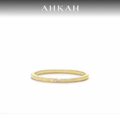 AHKAH アーカー　K18YG メテオールリング 9号