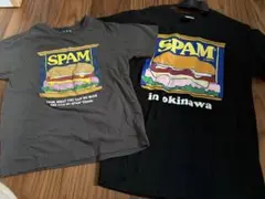 SPAM ハンバーガーTシャツ 親子お揃いペアセット