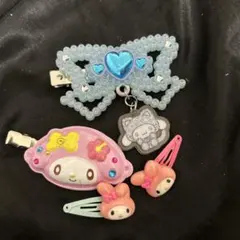 マイメロディ＆クロミ ヘアクリップセット