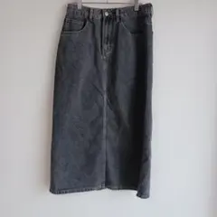 『SHEIN』シーイン Dazy（L）デニムスカート バックスリット 黒系のサムネイル