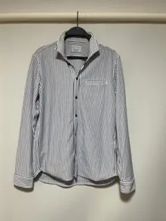 NICOLE CLUB FOR MEN ストライプ 長袖ニットシャツ サイズ46