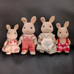 シルバニア　耳折れウサギ　ファミリー　まとめ売り　お人形