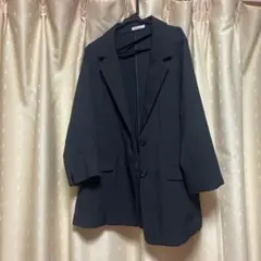 GLACIER 黒 テーラードジャケット 春夏用 オフィスカジュアル
