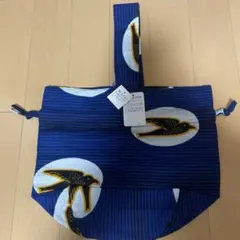 新品タグ付　アフリカン パーニュ 巾着(トリ)