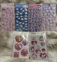 ウォーターシール　ぷくっとシール　サンリオ　ディズニー　6枚