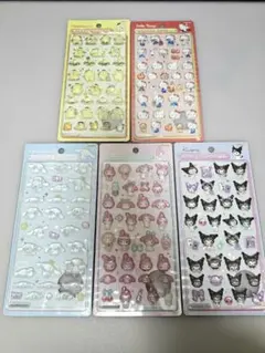 サンリオ ボンボンドロップシール 5個セット キティ ポムポムプリン など
