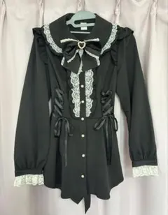 Secret Honey シークレットハニー 袖スリットレースフリルセットアップ