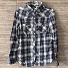 COTTON ON チェック柄長袖シャツ ネルシャツ US古着 XS 青