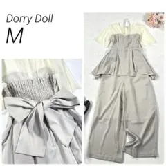 Dorry Doll　ペプラムパンツドレス　オールインワン　グレージュ　M