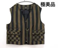 FENDIフェンディ★レザーベスト　ジレ　本革　ズッカ柄　ロゴ　ヴィンテージ 楽天市場】美品 Fendi フェンディ サロペット ブラウン ブラック
