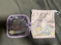 リトルツインスターズ キキララ 50周年 シークレット巾着　クリアポーチ