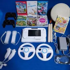 豪華 任天堂 Wiiu本体一式 太鼓の達人 マリオカート8 どうぶつの森セット