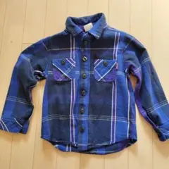 BREEZE 長袖シャツ サイズ110 青系チェック