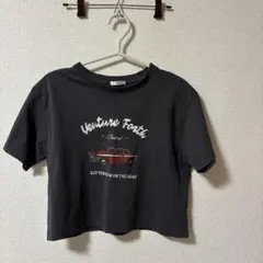 クロップドTシャツ 黒のサムネイル