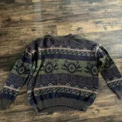 ROMWE XL ニットセーター 幾何学模様XLサイズ