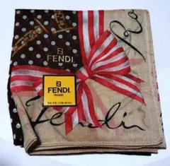 【匿名配送】FENDI ハンカチ ドット リボン