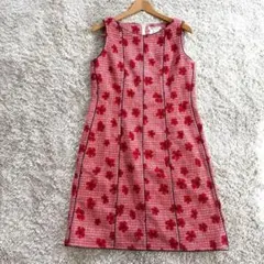 《美品》Rene ルネ　ツイードワンピース　TRSSUE社製イタリア生地　花柄