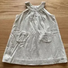 お値下げしました☆ボンポワン　ジャンパースカート　コーデュロイ　アイボリー　2歳