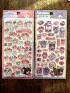 サンリオ　マイメロ　クロミ　プチドロップシール　正規品　2枚セット