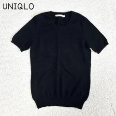 ユニクロ　クルーネックセーター(S)カシミヤ100 きれいめ　上質　オフィス